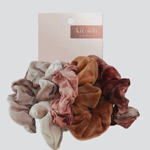 Kitsch Tie Dye 5 Piece Super Soft Scrunchie Set -new